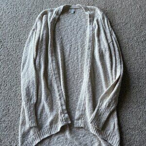 J.Crew S Open Front Boucle Cardigan 🤍 Neutral Cream Taupe | Academia Cozy Fall